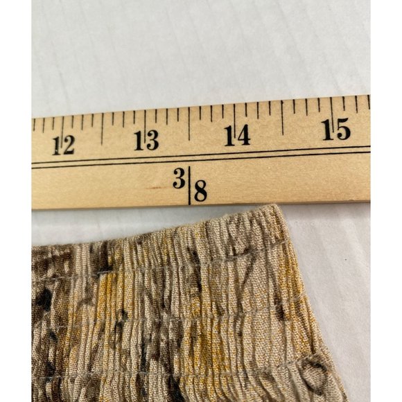 First Option Vintage Beige and Brown Elastic Waist Boho Western Skirt Size L - Picture 6 of 8